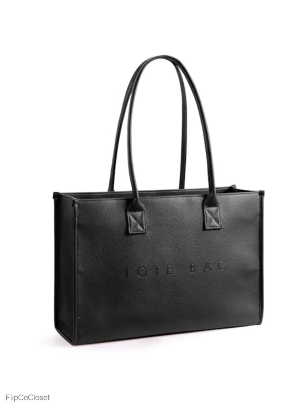 Oversize PU Leather Tote Bag Weekender Shopper Handbag Top Handle Work